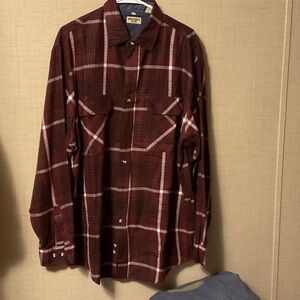 Northwest Maroon and White Plaid Shirt